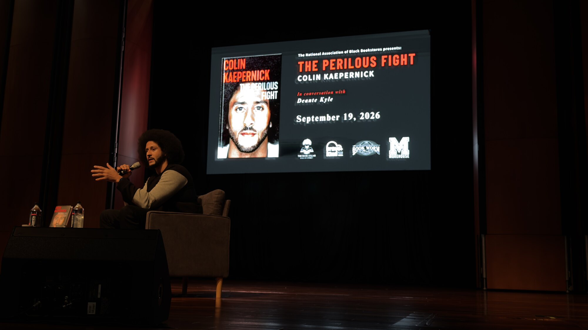 Colin Kaepernick at Morehouse College, September 19, 2026.